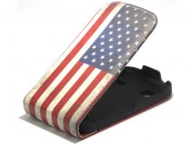 USA Vintage Flip Case voor Samsung Galaxy Gio (S5660)