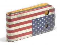 USA Vintage Flip Case voor Samsung Galaxy Gio (S5660)