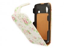Flower Flip Case voor Samsung Galaxy Ace (S5830)