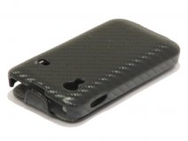 Carbon Slimline Leather Case Samsung Galaxy Ace S5830