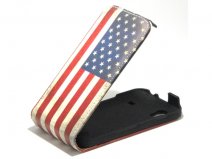 USA Vintage Flip Case voor Samsung Galaxy Ace (S5830)