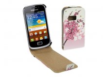 Chinese Blossom Kunstleren Flip Case Samsung Galaxy Mini 2 (S6500)