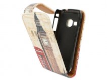 London Retro Flip Case - Hoesje voor Samsung Galaxy Mini 2