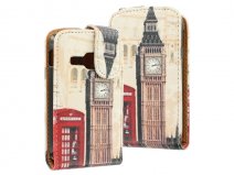 London Retro Flip Case - Hoesje voor Samsung Galaxy Mini 2