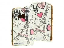 Paris Love Flip Case - Hoesje voor Samsung Galaxy Mini 2