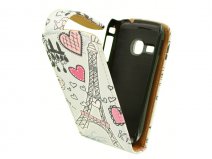 Paris Love Flip Case - Hoesje voor Samsung Galaxy Mini 2