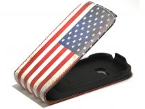 USA Vintage Flip Case voor Samsung Galaxy Mini 2 (S6500)