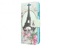 Retro Paris Book Case - Samsung Galaxy A3 2015 hoesje