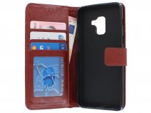 Bookcase Wallet Bruin - Samsung Galaxy A8 2018 hoesje