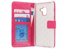 Bookcase Wallet Fuchsia - Samsung Galaxy A8 2018 hoesje