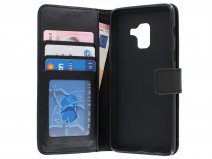 Bookcase Wallet Zwart - Samsung Galaxy A8 2018 hoesje