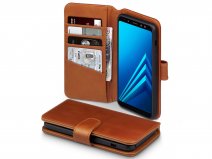 CaseBoutique Bookcase Cognac Leer - Galaxy A8 2018 Hoesje