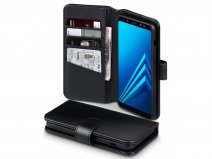 CaseBoutique Bookcase Zwart Leer - Galaxy A8 2018 Hoesje