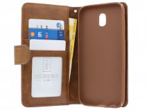 Zipper Book Case Bruin - Samsung Galaxy J5 2017 hoesje