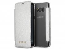 Guess Iridescent Bookcase Zilver - Galaxy S8+ hoesje