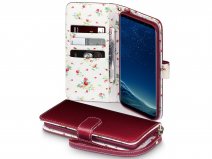 CaseBoutique Flower Bookcase - Samsung Galaxy S8+ hoesje