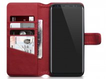 CaseBoutique Bookcase Rood Leer - Samsung Galaxy S8+ hoesje