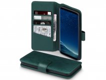 CaseBoutique Donkergroen Leer - Samsung Galaxy S8+ hoesje