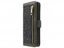 Black Sparkle Bookcase - Samsung Galaxy S8+ hoesje