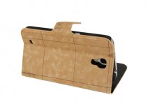 Antique World Map Kunstleren Wallet Case voor Samsung Galaxy Mega 6.3