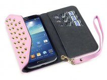 Covert Studded Pastel Trifold Wallet Case Samsung Galaxy S4