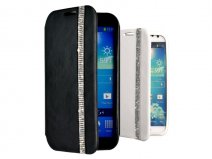 Swarovski Elements - Sideflip Hoesje voor Samsung Galaxy S4