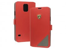 Lamborghini Aventador D6 - Echt Leren Hoesje voor Samsung Galaxy S5