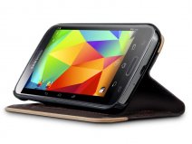 Marblue Milan Houten Leren Wallet - Hoesje voor Samsung Galaxy S5