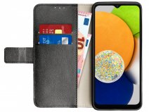 Just in Case Card Wallet Case Zwart - Samsung Galaxy A03 hoesje