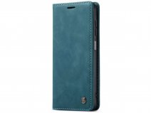 CaseMe Vintage BookCase Blauw - Samsung Galaxy A04s hoesje