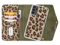 Mobilize 2in1 Clutch Case Green Leopard - Samsung Galaxy A13 4G Hoesje