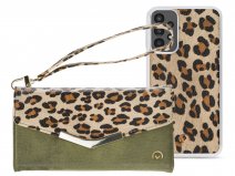 Mobilize 2in1 Clutch Case Green Leopard - Samsung Galaxy A13 4G Hoesje