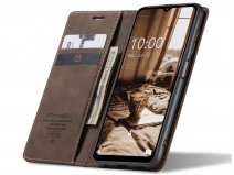 CaseMania Vintage Slim Bookcase Donkerbruin - Samsung Galaxy A14 5G hoesje