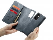 CaseMania 2in1 Magnetic Bookcase Grijs - Samsung Galaxy A18 Hoesje