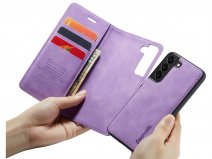 CaseMania 2in1 Magnetic Bookcase Lila - Samsung Galaxy A18 Hoesje