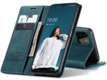 CaseMe Vintage BookCase Blauw - Samsung Galaxy A22 5G hoesje