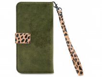 Mobilize 2in1 Magnet Zipper Case Green Leopard - Samsung Galaxy S22 hoesje