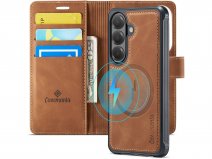 CaseMania 2in1 Bookcase Qi2 Cognac - Samsung Galaxy A27 Hoesje