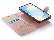CaseMania 2in1 Bookcase Qi2 Roze - Samsung Galaxy A27 Hoesje