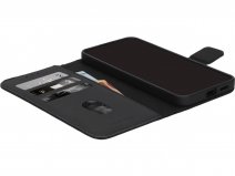 Mobiparts Genuine Leather Folio Zwart - Samsung Galaxy A27 hoesje