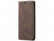 CaseMe Vintage BookCase Bruin - Samsung Galaxy A31 hoesje