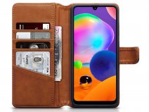CaseBoutique Wallet Case Cognac Leer - Samsung Galaxy A31 hoesje