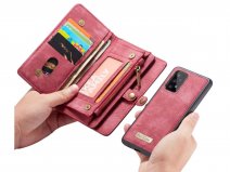 CaseMe 2in1 Wallet Ritsvak Case Rood - Samsung Galaxy A33 5G Hoesje