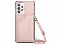 Just in Case Necklace Card Case Roze - Samsung Galaxy A33 5G hoesje