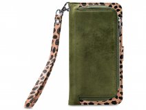 Mobilize 2in1 Zipper Case Green Leopard - Samsung Galaxy A33 hoesje