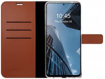 Valenta Leather Bookcase Bruin - Samsung Galaxy A33 hoesje