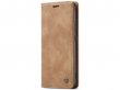 CaseMe Vintage BookCase Tan - Samsung Galaxy A34 hoesje