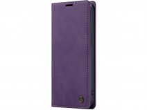 CaseMania Vintage Slim Bookcase Paars - Samsung Galaxy A34 hoesje