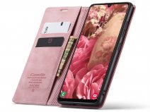 CaseMe Vintage BookCase Roze - Samsung Galaxy A34 hoesje