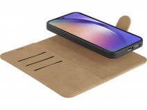 Just in Case Magnetic 2-in-1 Wallet Folio Bruin - Samsung Galaxy A35 hoesje